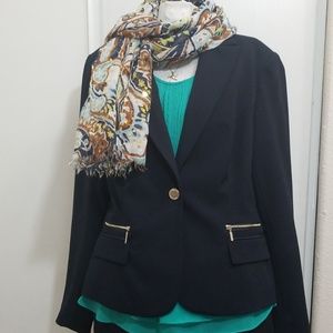 Women's Navy Calvin Klein Suit